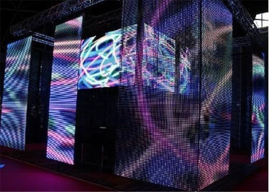 Düşük Rüzgar Yükü P16 LED Perde Ekranı Statik Tarama Sürücüsü Modu Enerji Tasarrufu