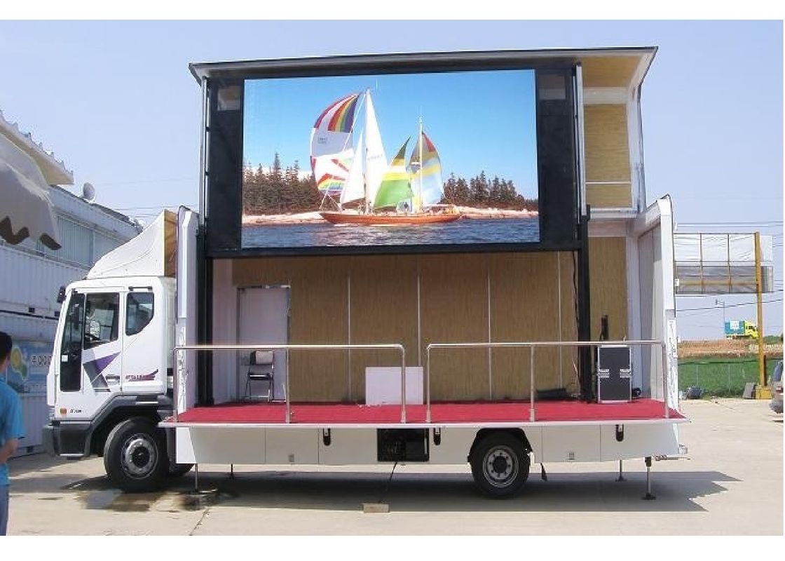 Reklam Mobil Römork LED Ekran P16 Piksel Sabit Akım Sürücü Tipi