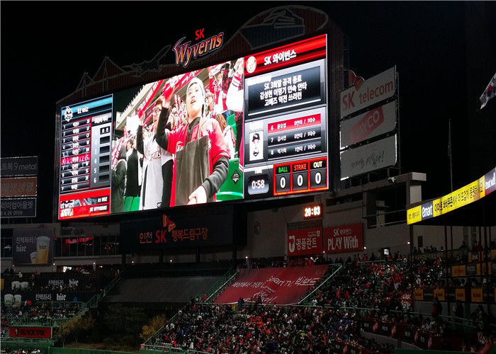 Büyük P10 Led Futbol Skorbord, Led Dijital Ekran Kartı 960 * 960mm Dolap Boyutu